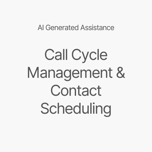 Call cycles: who to call, meet and email, and in what order