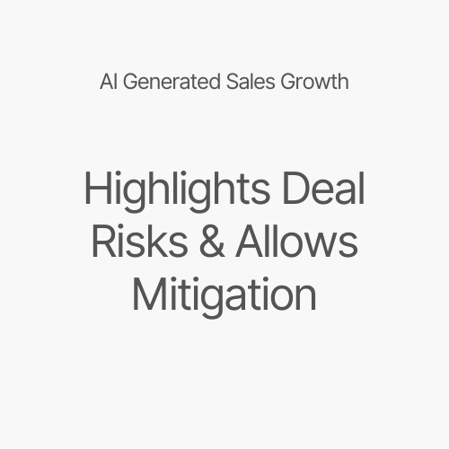 Deal risks identified before they become problems